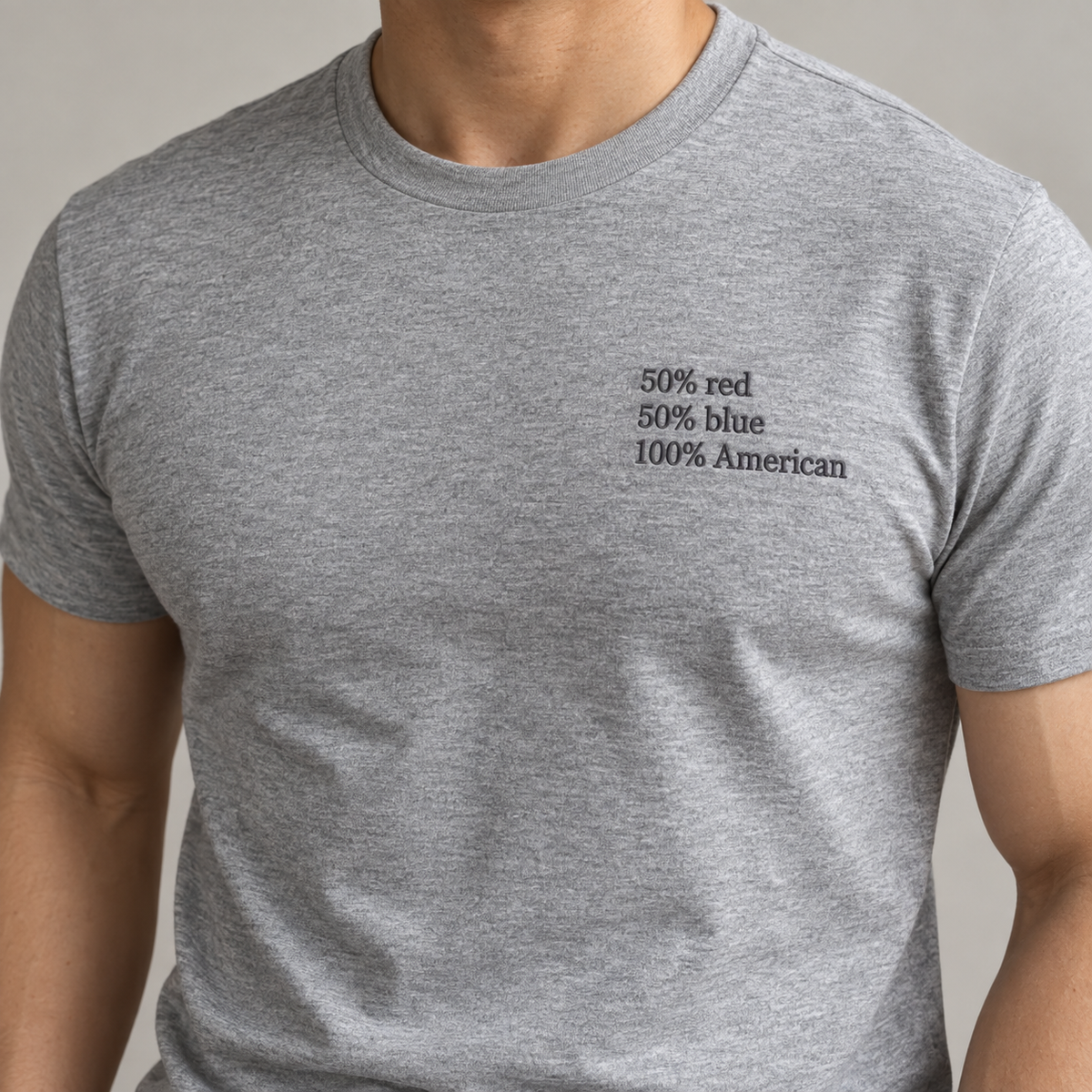 AMERICAN - Athletic Heather shirt, model front view