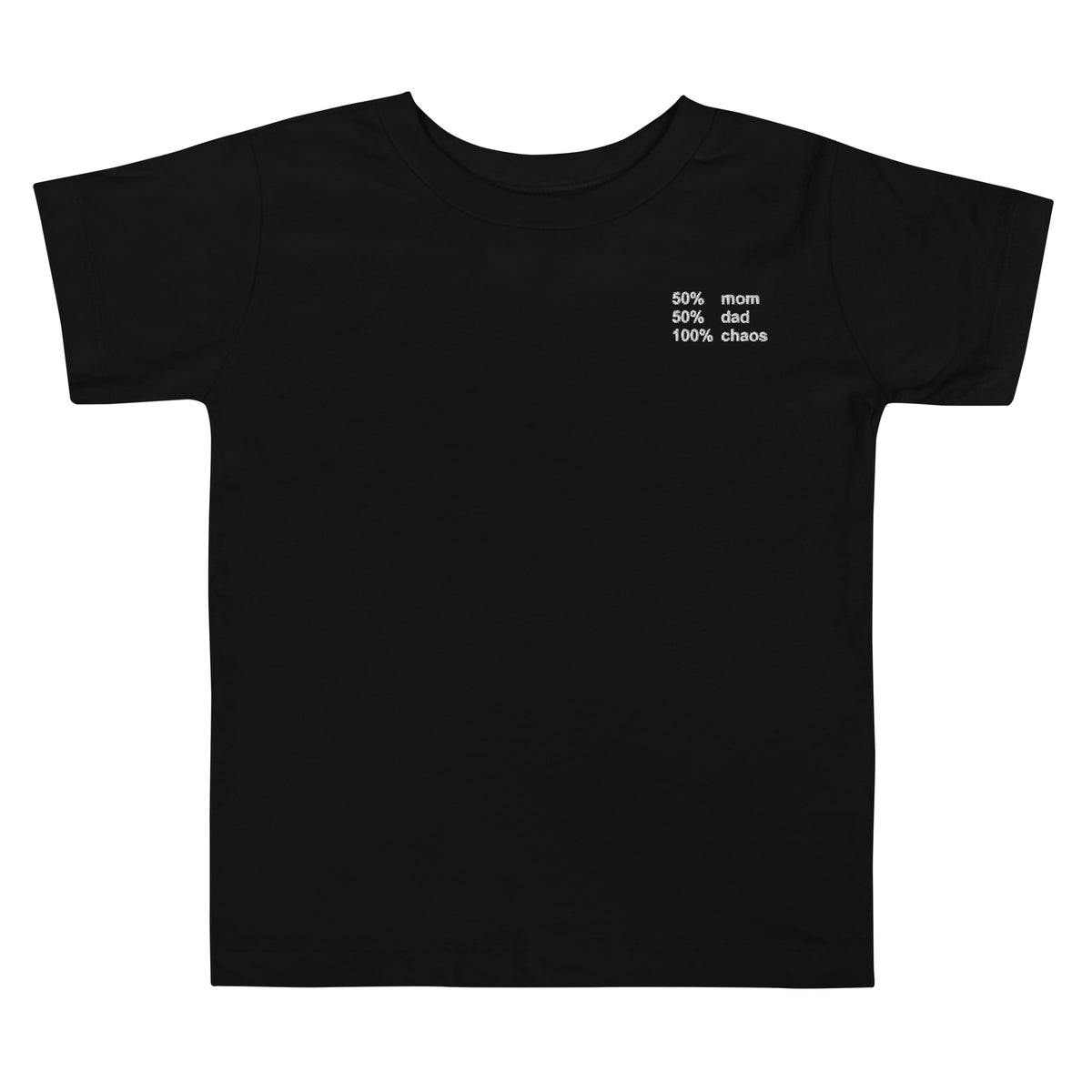 CHAOS - Toddler Black Shirt, product mockup view