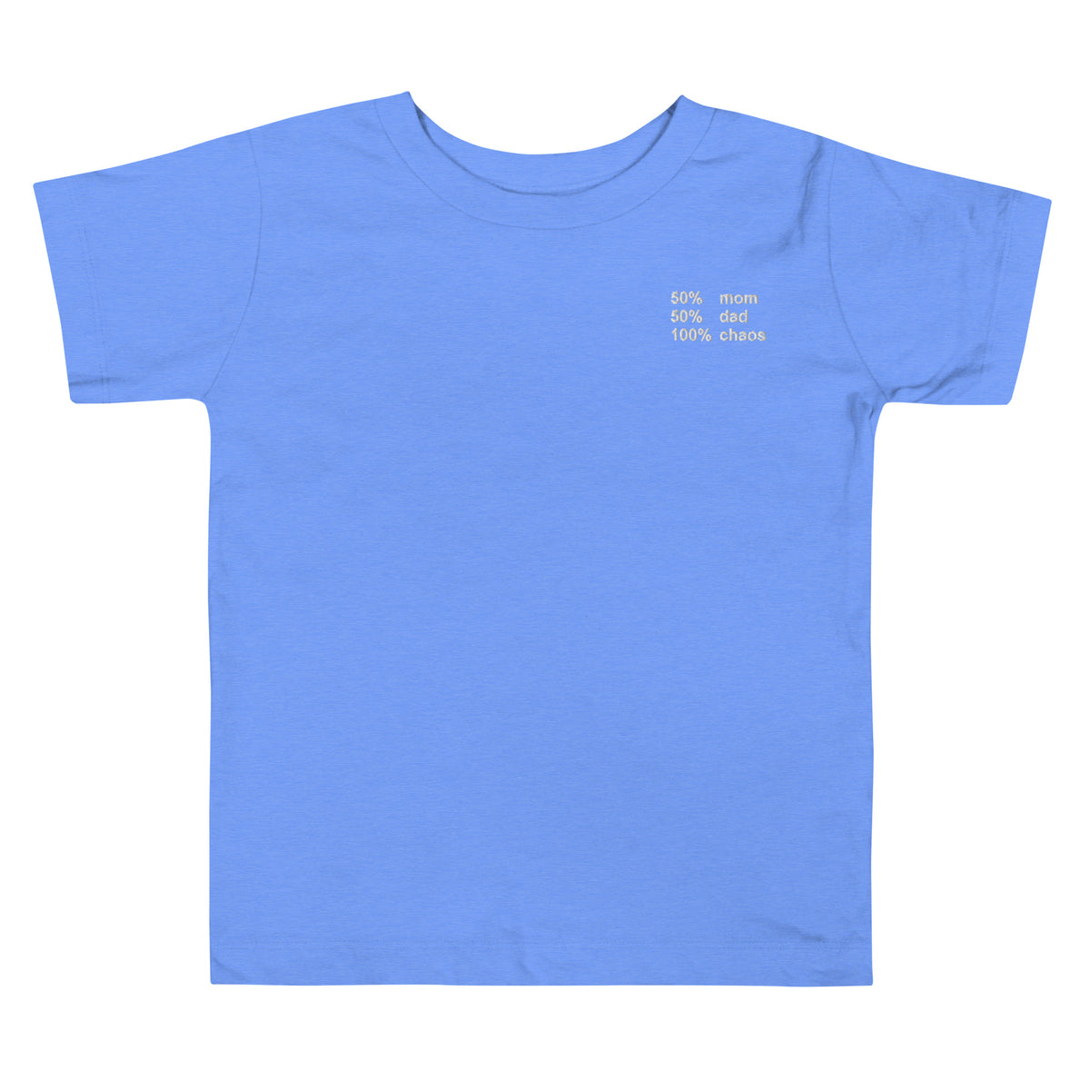 CHAOS - Toddler Heather Columbia Blue Shirt, product mockup view