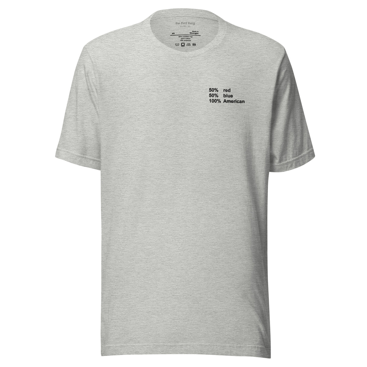 AMERICAN - Athletic Heather shirt, product mockup front view
